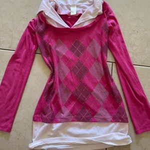 Pink plaid long sleeve